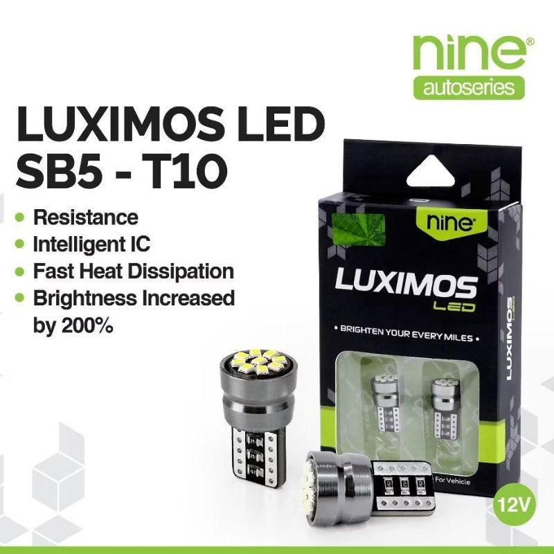 LAMPU LED T10 SEIN DAN SENJA UNTUK MOTOR MOBIL LUMINOS