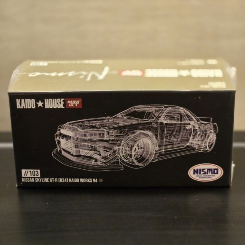 Kaido House Mini Gt 1/64 Nissan Skyline GT R R34 Kaido Works V4 Nismo 103 Hijau Green