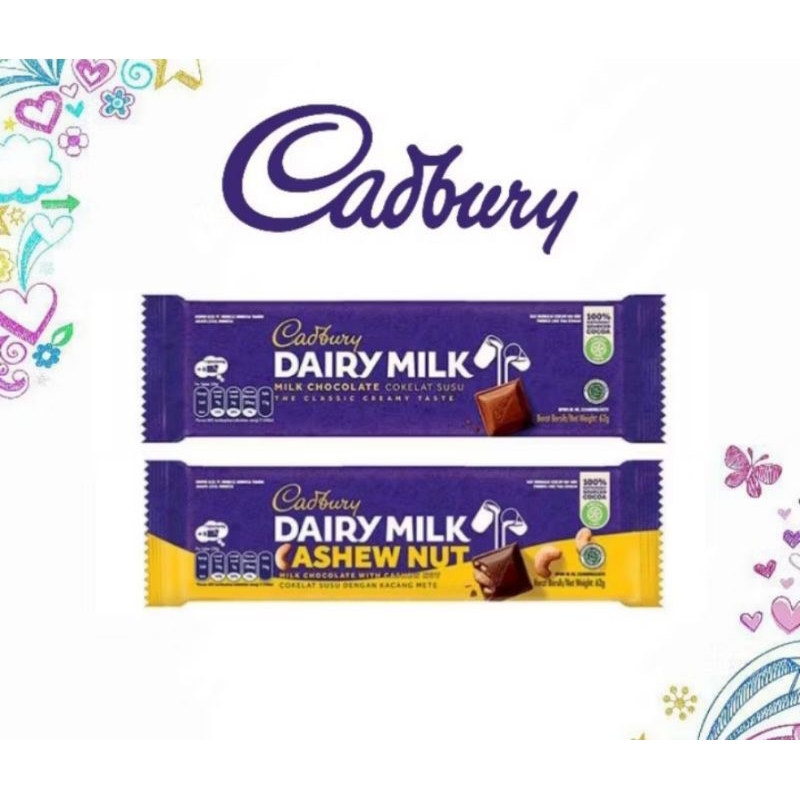 

Coklat Cadbury Dairy Milk Kemasan 62gr All Varian Rasa