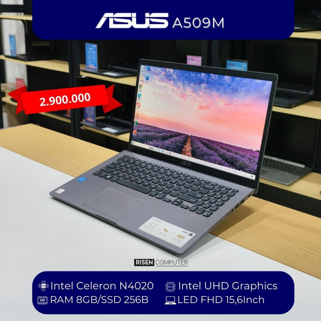 JUAL LAPTOP SECOND BERKUALITAS ASUS A509M Intel Celeron N4020 RAM 8GB SSD 256GB 15,6inch Notebook Se