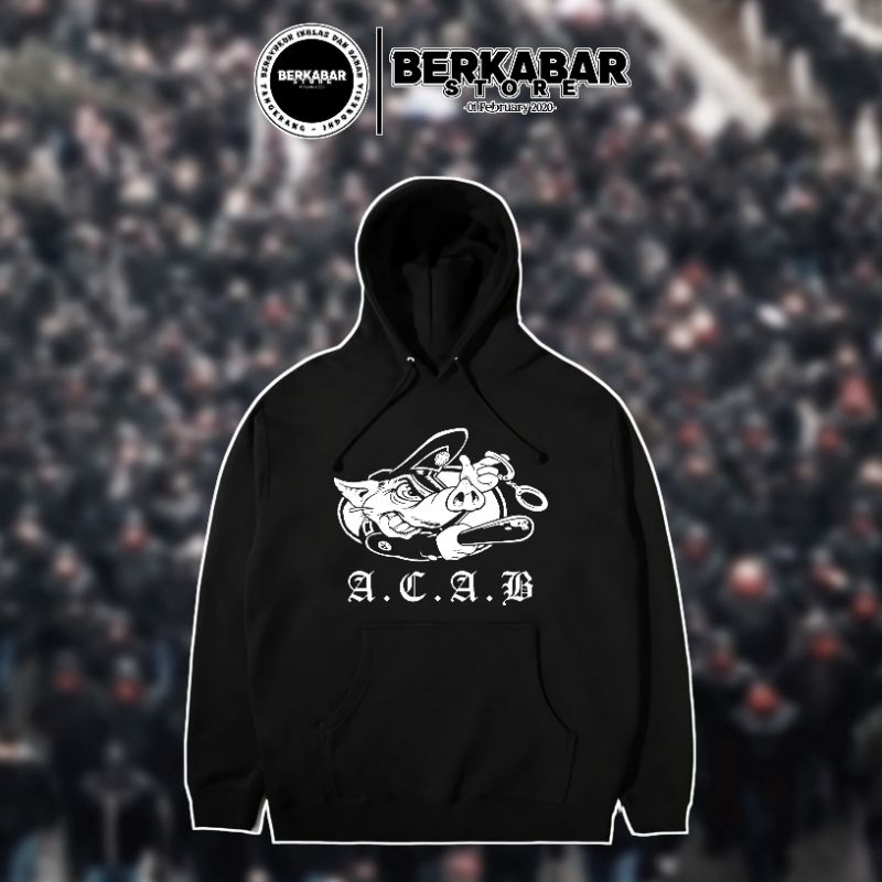 Hoodie Casuals ACAB/Hoodie Pria ACAB [Plastisol] •BerkabarStore•