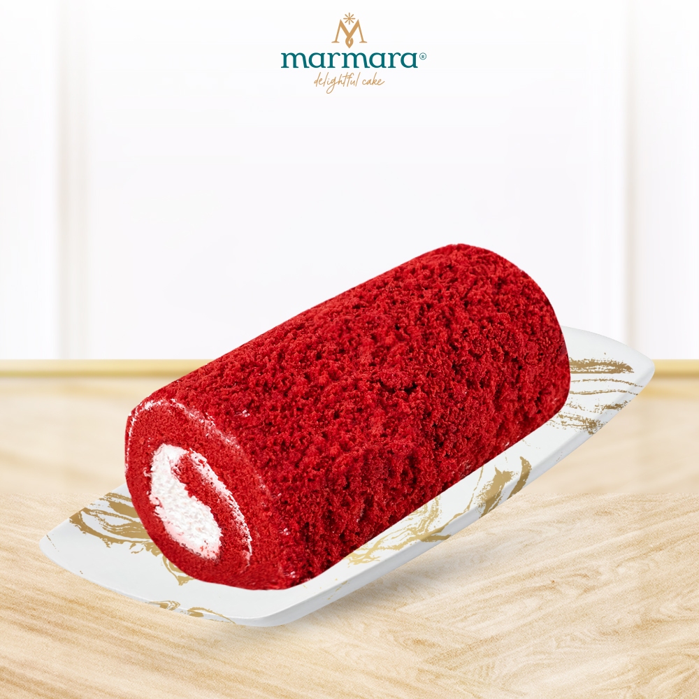 

Red Velvet Swiss Roll Cake