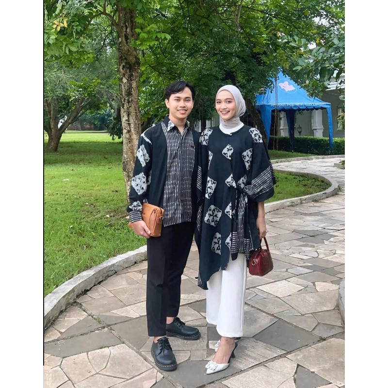 Baju Couple Lebaran Tenun Kemeja & Outer Jepara Baju Etnik