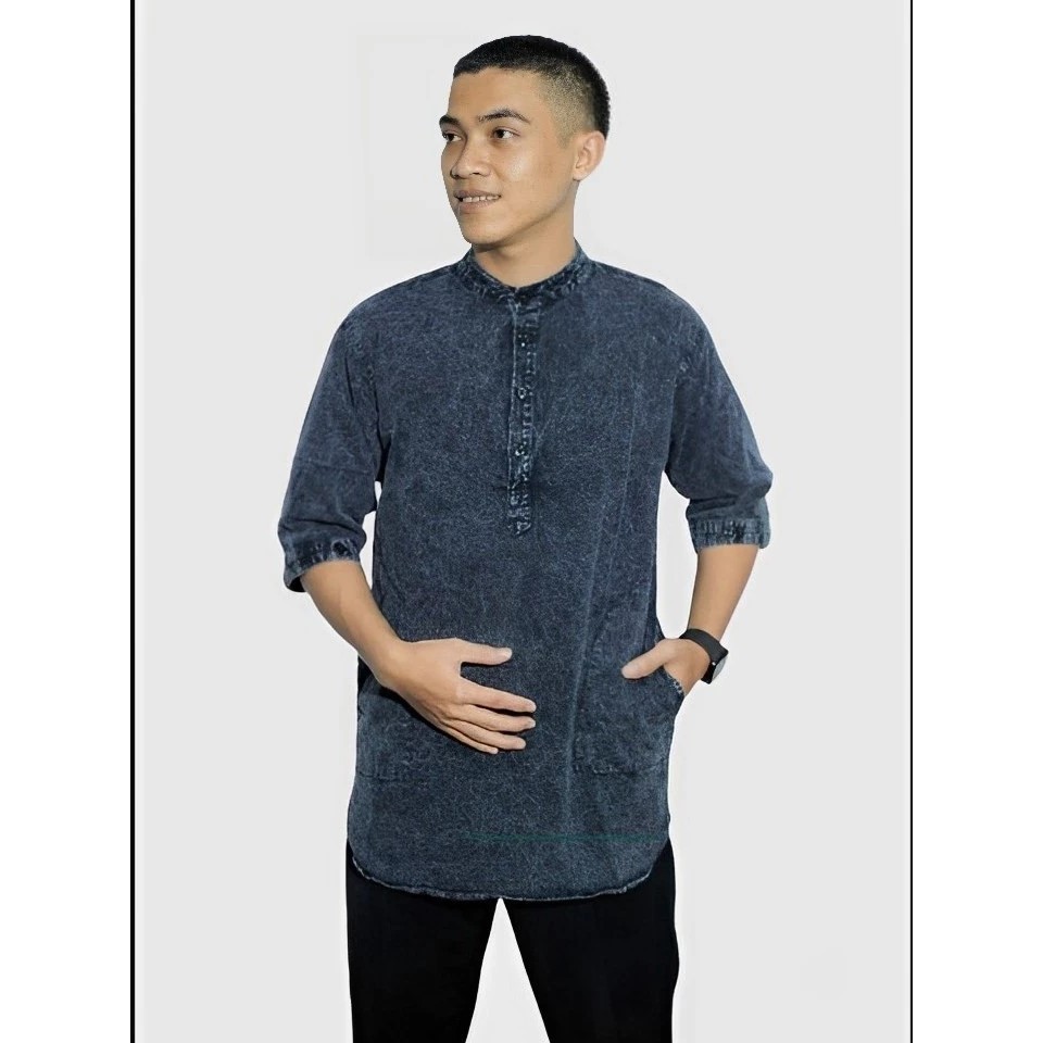 KOKO PRIA JUMBO MUSLIM JEANS DENIM PAKISTAN LENGAN PENDEK