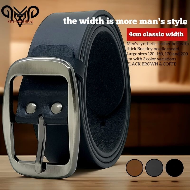 ikat pinggang pria KULIT murah PREMIUM sabuk 120/150/170/200cm JUMBO gesper kulit JH-4447