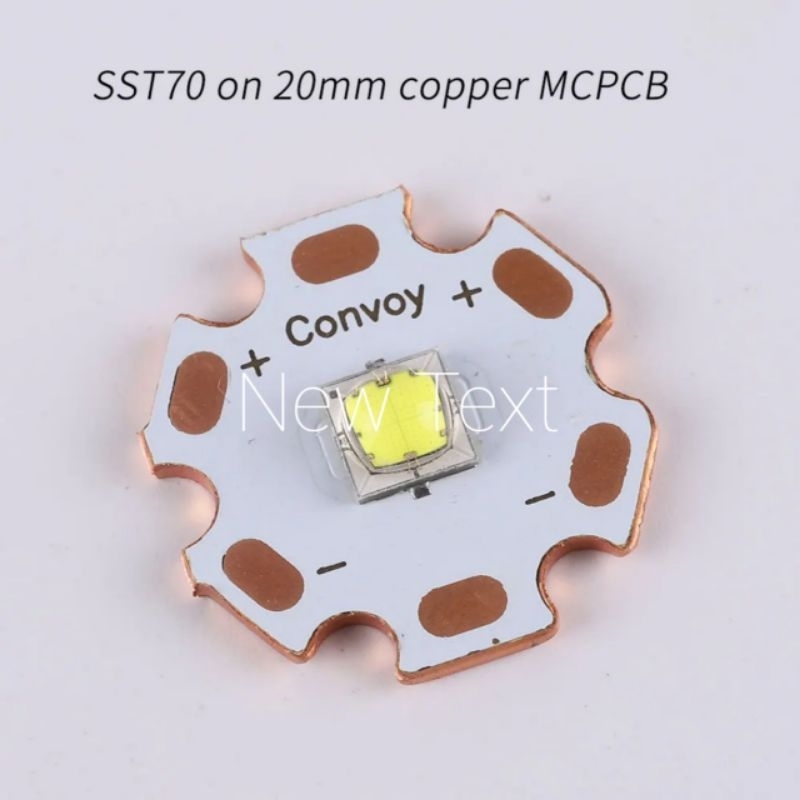 Led 6V Luminus SST70 6500k DTP MCPCB Copper Convoy