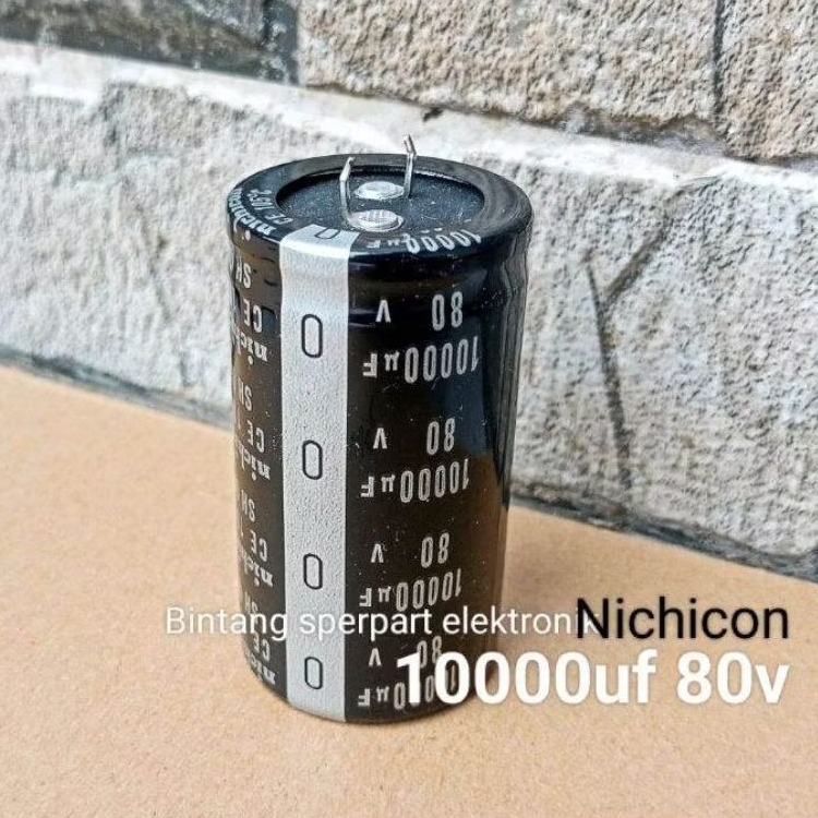 (1 BUAH) KAPASITOR ELCO 10000UF 80V NICHICON CAPACITOR ELCO 10000UF 80V KAPASITOR ELCO 10000 UF 80V