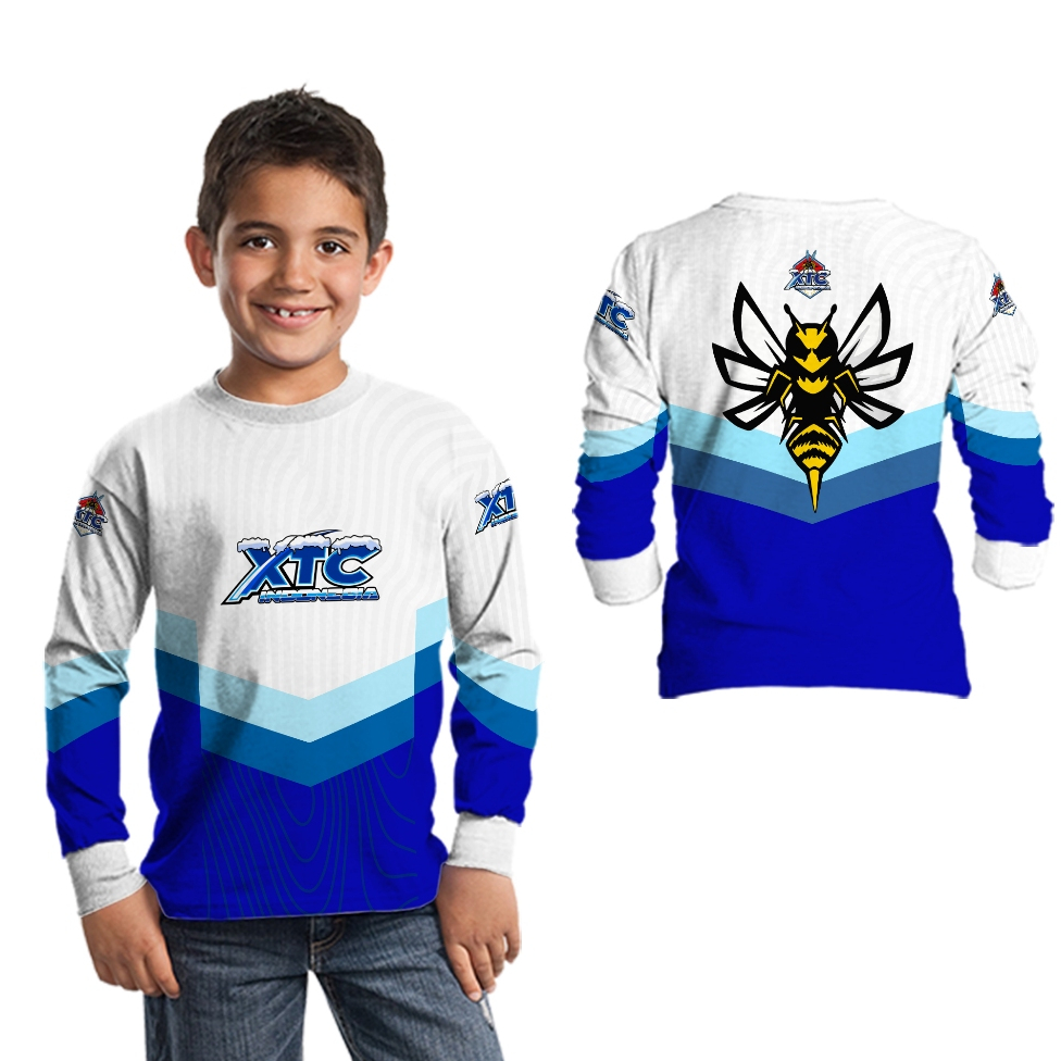 XTC Indonesia Baju Kaos Jersey Anak Tangan Panjang Fullprint Free Name