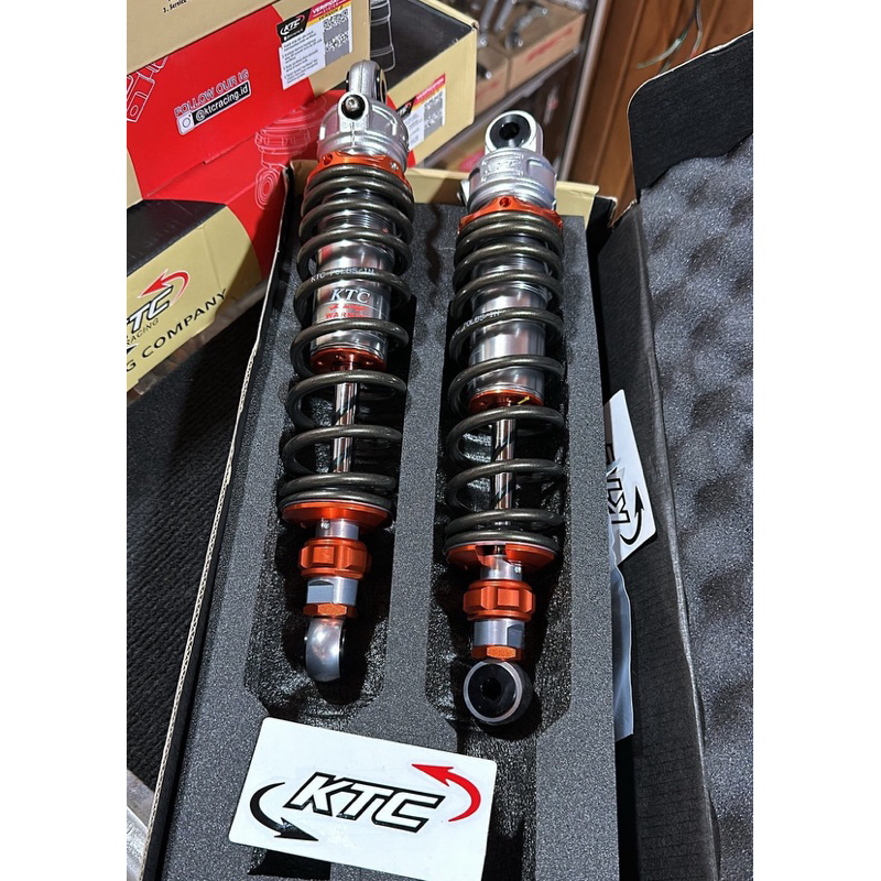 Shock KTC new prorazor 320mm Rxking cb gl megapro tiger non tabung titanium grey single klik aktif