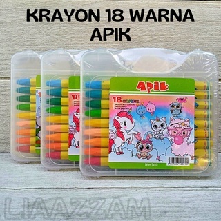 

Krayon / Crayon 18 Warna Merk Apik