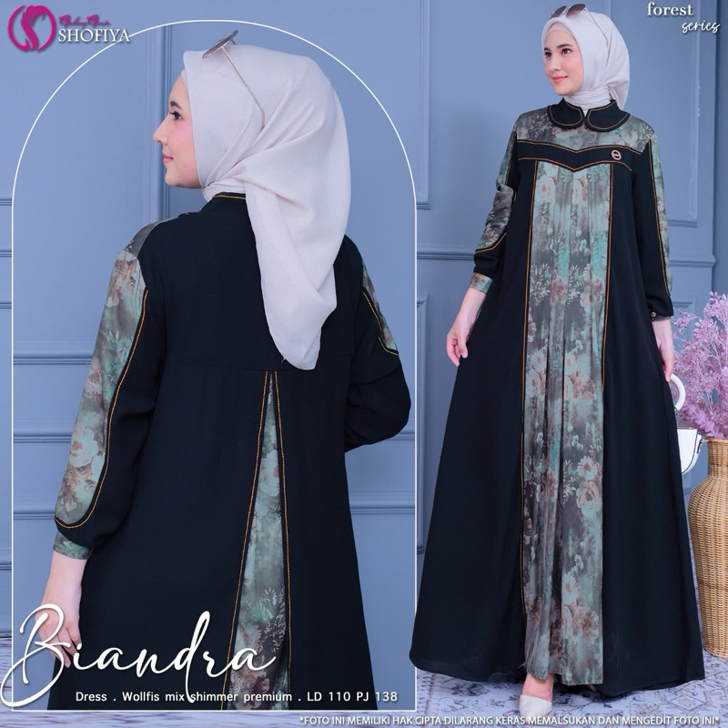 Biandra Dress Wolfis Mix Shimmer Premium