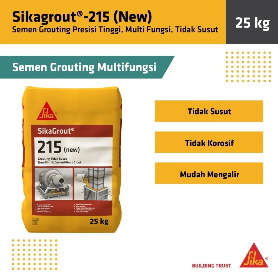 Promo Sika Grout 215 New Semen Grouting Beton 25Kg Sika Semen 25 Kg Semen Grouting Presisi Tinggi