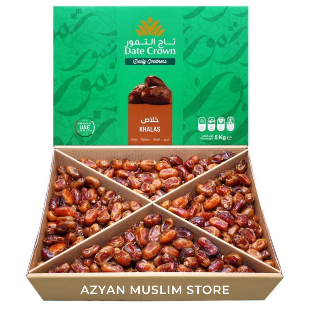 

Kurma Khalas Premium Merk Date Crown Fresh Kurma Paling Enak/ Kurma Kholas 5 kg