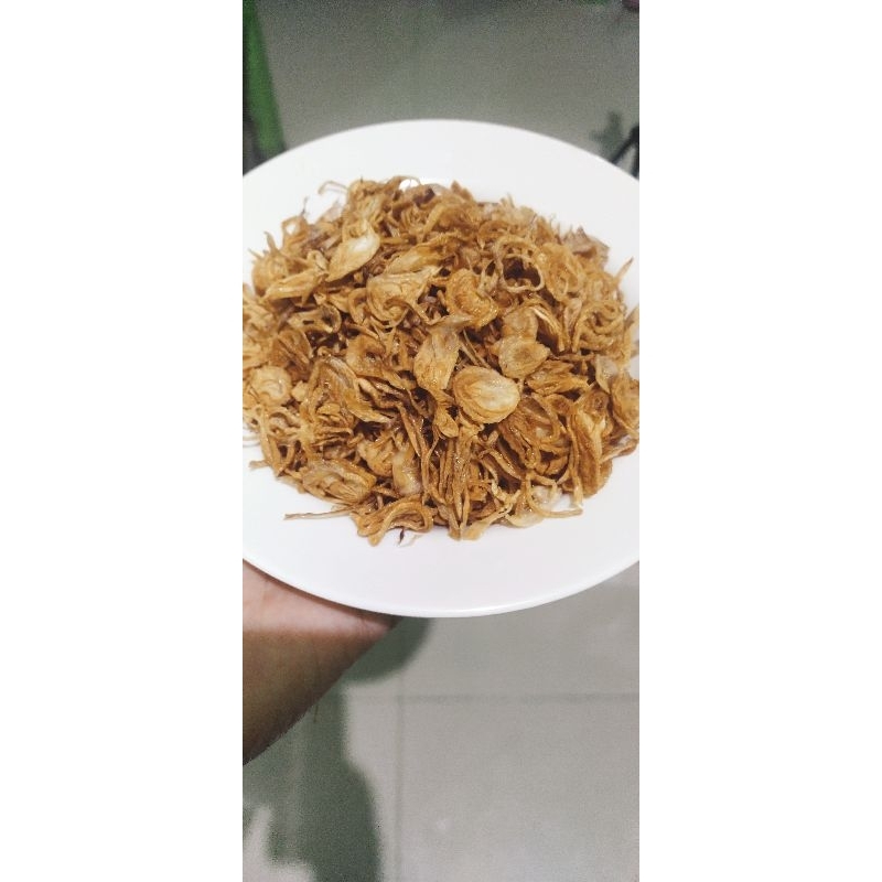 

Brambang goreng murni tanpa campuran tepung