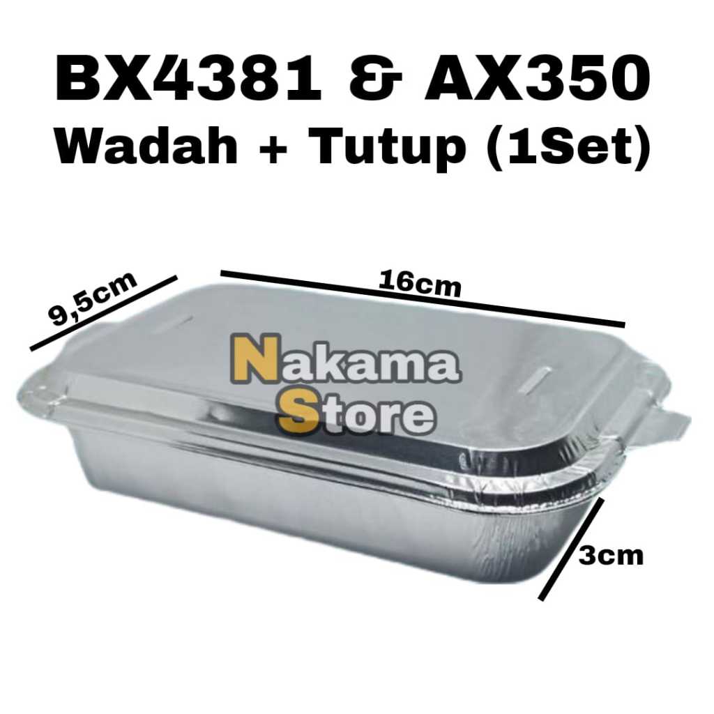 BX 4381 + TUTUP ALUMUNIUM / BX4381 ALUMUNIUM FOIL TRAY / WADAH DIMSUM MENTAI / CUP DIMSUM MENTAI