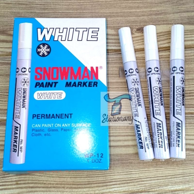 

Spidol Snowman Permanen WHITE Besar.