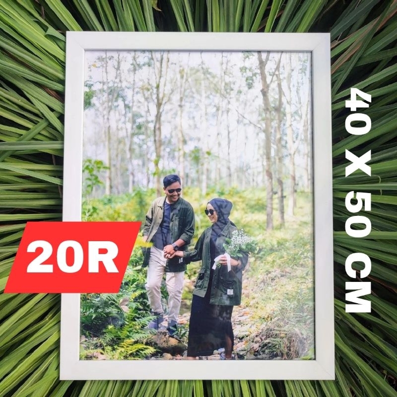 PROMO BINGKAI 20R (40X50) / BINGKAI FOTO 20R MINIMALIS PUTIH