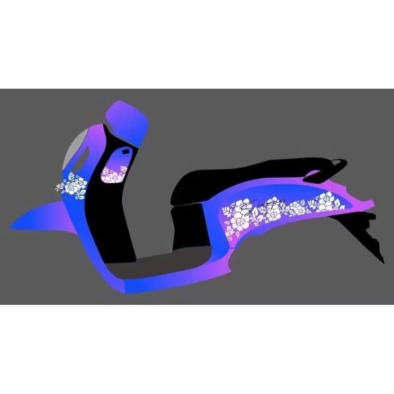 STRIPING STICKER TRANSPARAN SCOOPY NEW PRESTIGE DESAIN BUNGA