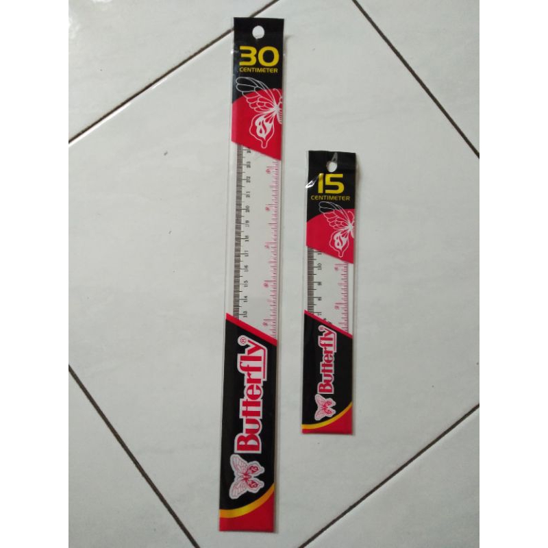 

Penggaris Butterfly 15 cm dan 30 cm