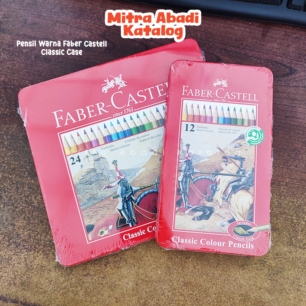 

PENSIL WARNA FABER CASTELL CLASSIC CASE / 12 & 24 faber castel original wadah kaleng murah termurah pencil warna kayu warna color colour untuk anak pewarna kelir set alat tulis lomba mewarnai menggambar atk murah / mitra abadi katalog jogja