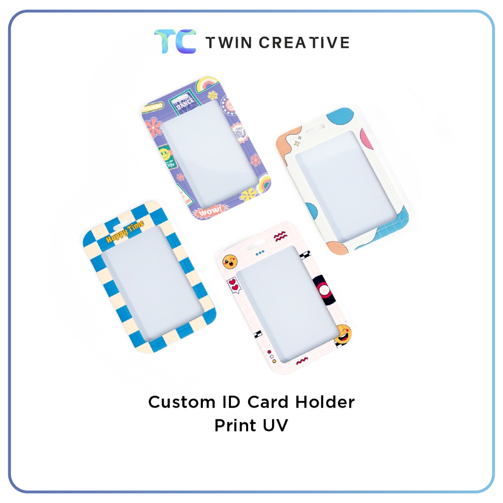 

Custom Name Tag Hardcase Print Tempat Kartu ID Card Motif Custom - Cetak Case ID Card Holder Tanpa Tali