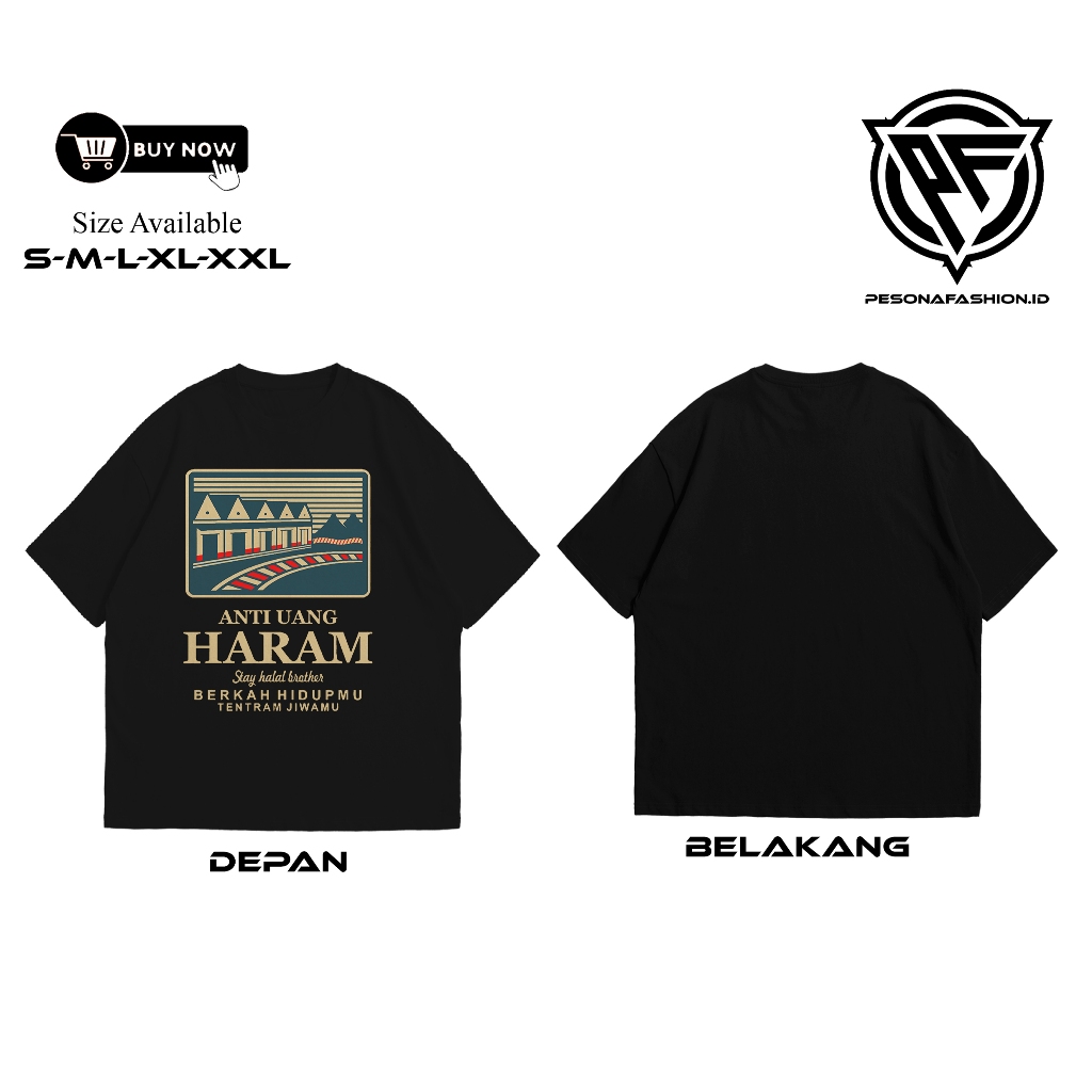 PROMO kaos anti uang haram dewasa pria/wanita size S M L XL XXL baju oblong dewasa baju simple baju 
