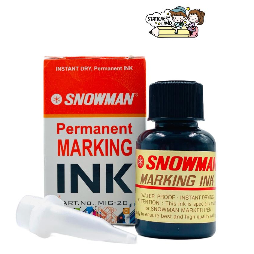 

( StaLand ) TINTA SNOWMAN PERMANEN / Refill Spidol Snowman Permanen Permanent MIG 20 / MIG-20