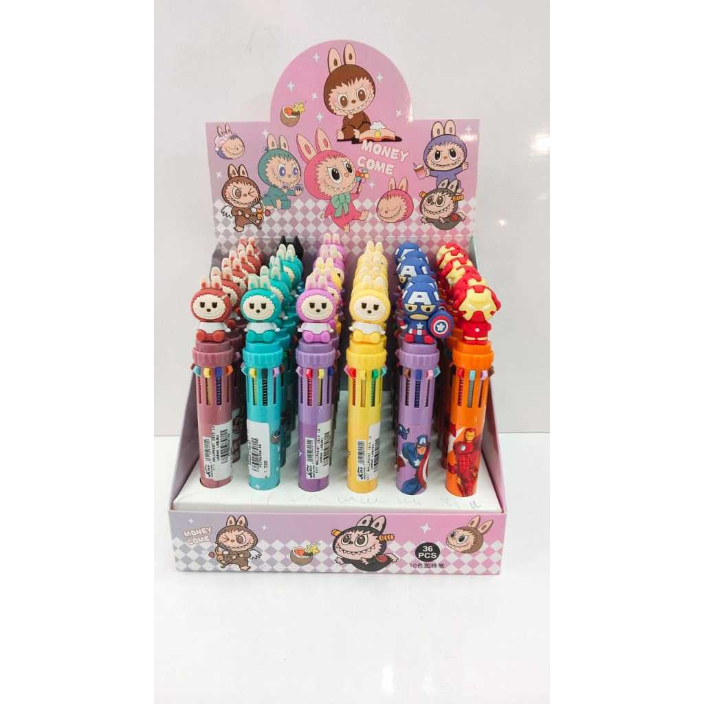 

FCY Multicollor Pen Karakter Lucu | Labubu | Captain Amerika | Iron Man