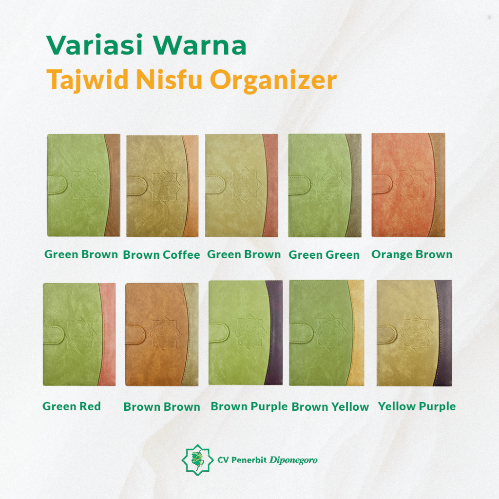 Mushaf Al - Qur'an Tajwid Nisfu 15X11.5 CM ORGANIZER | Al - Qur'an Tajwid Warna | Al - Qur'an Organi