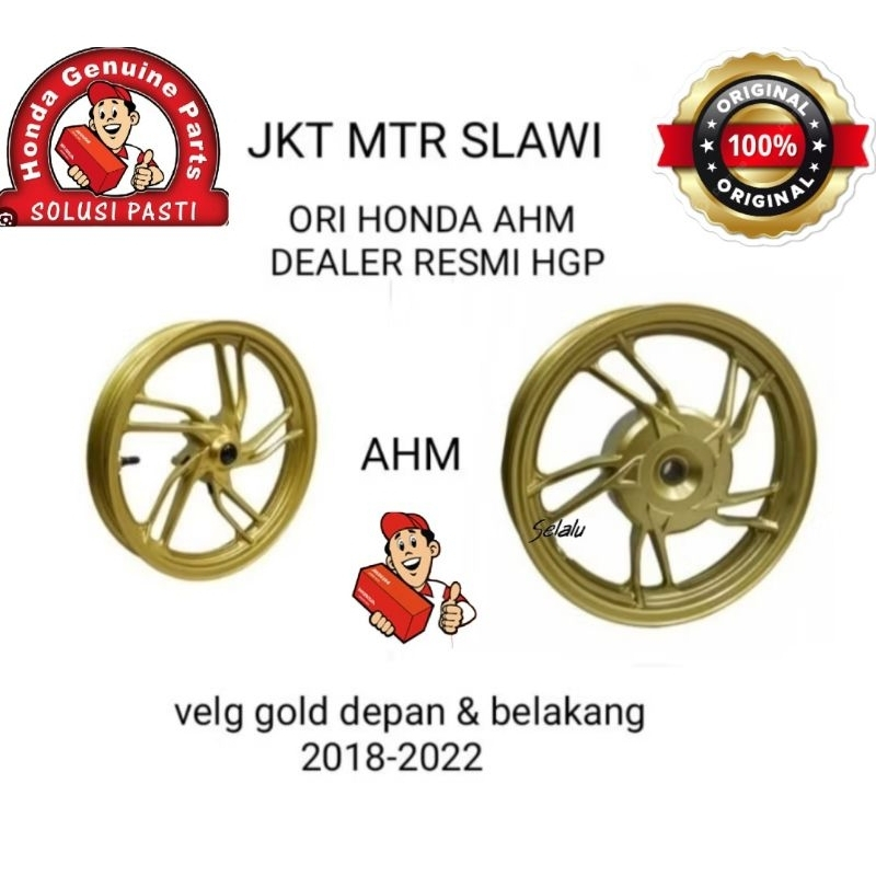 velg pelek belakang vario 150 new vario 150J warna gold vario 125 & vario 150 2018-2022 ori honda ah
