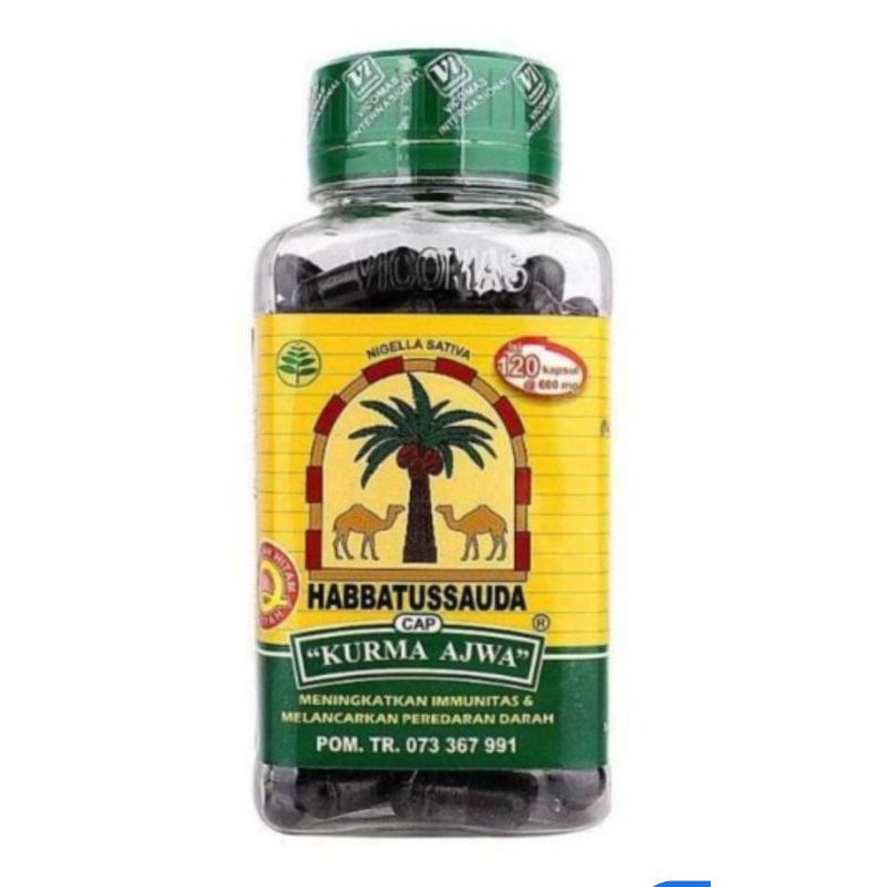 Cap Kurma Ajwa - Habbatussauda Cap Kurma Ajwa 120 kapsul