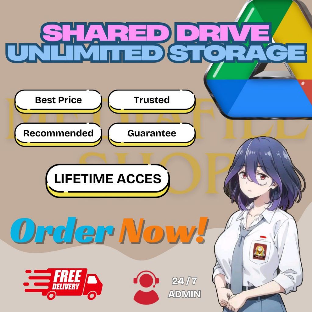 SHARED DRIVE UNLIMITED STORAGE LIFETIME BERGARANSI RESMI GDRIVE