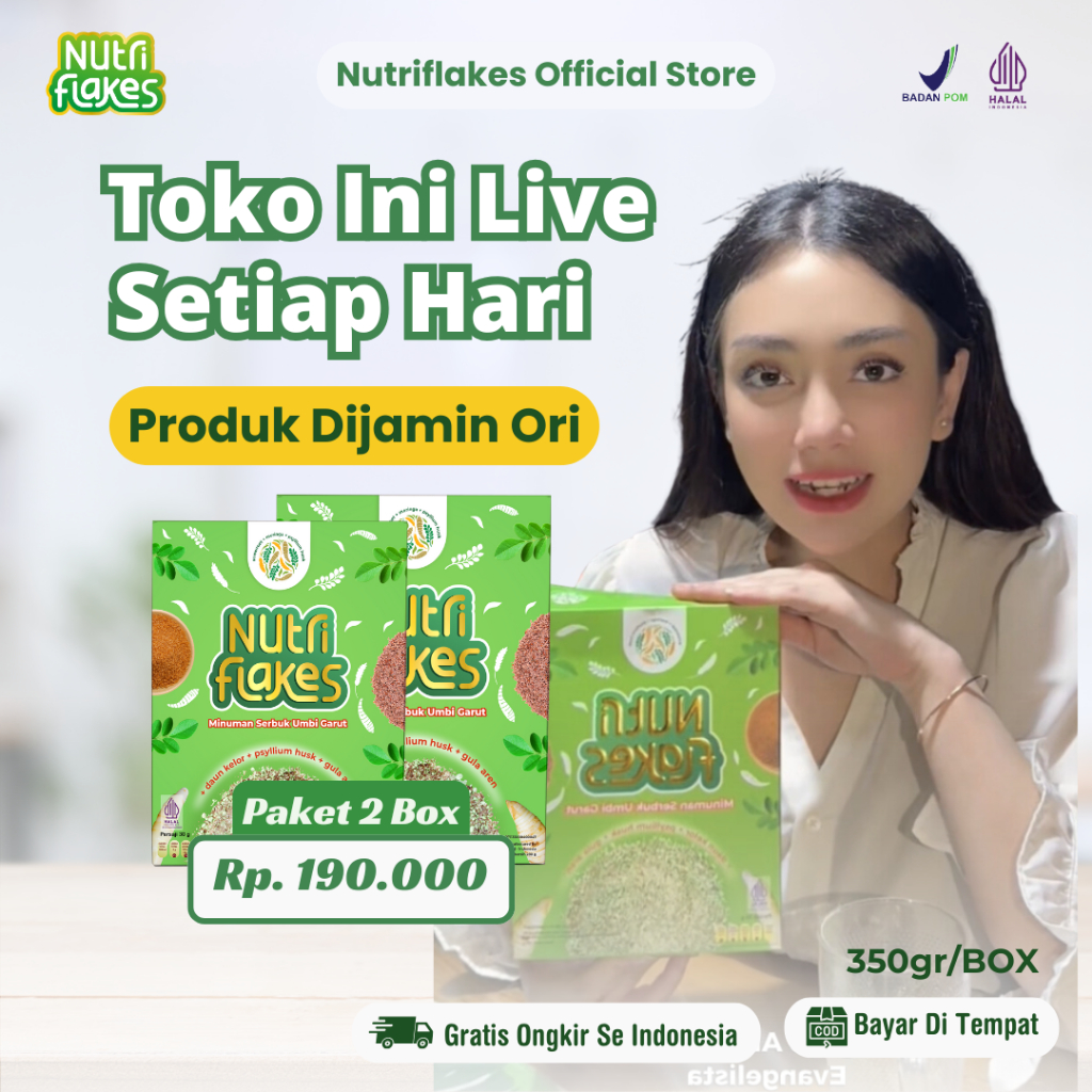 

NUTRIFLAKES SOLUSI AMPUH HILANGKAN ASAM LAMBUNG PAKET 2 BOX