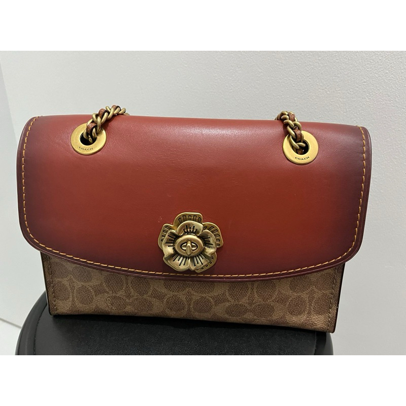 Coach Signature Parker Tan Rust
