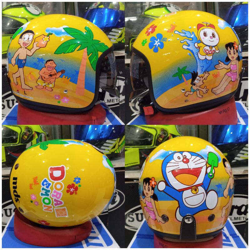 Helm Mds Magnum Doraemon Summer Yellow