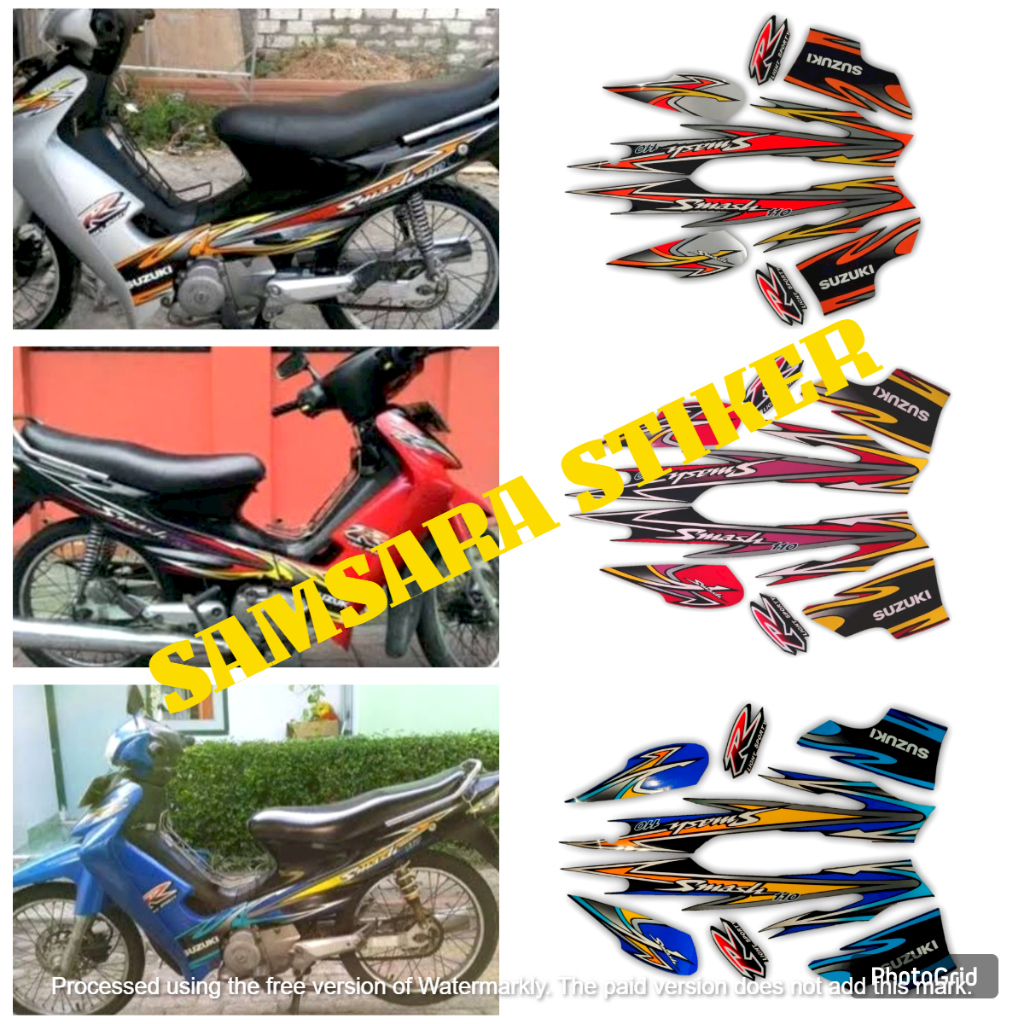 stiker striping motor smash 110r 2004 standar