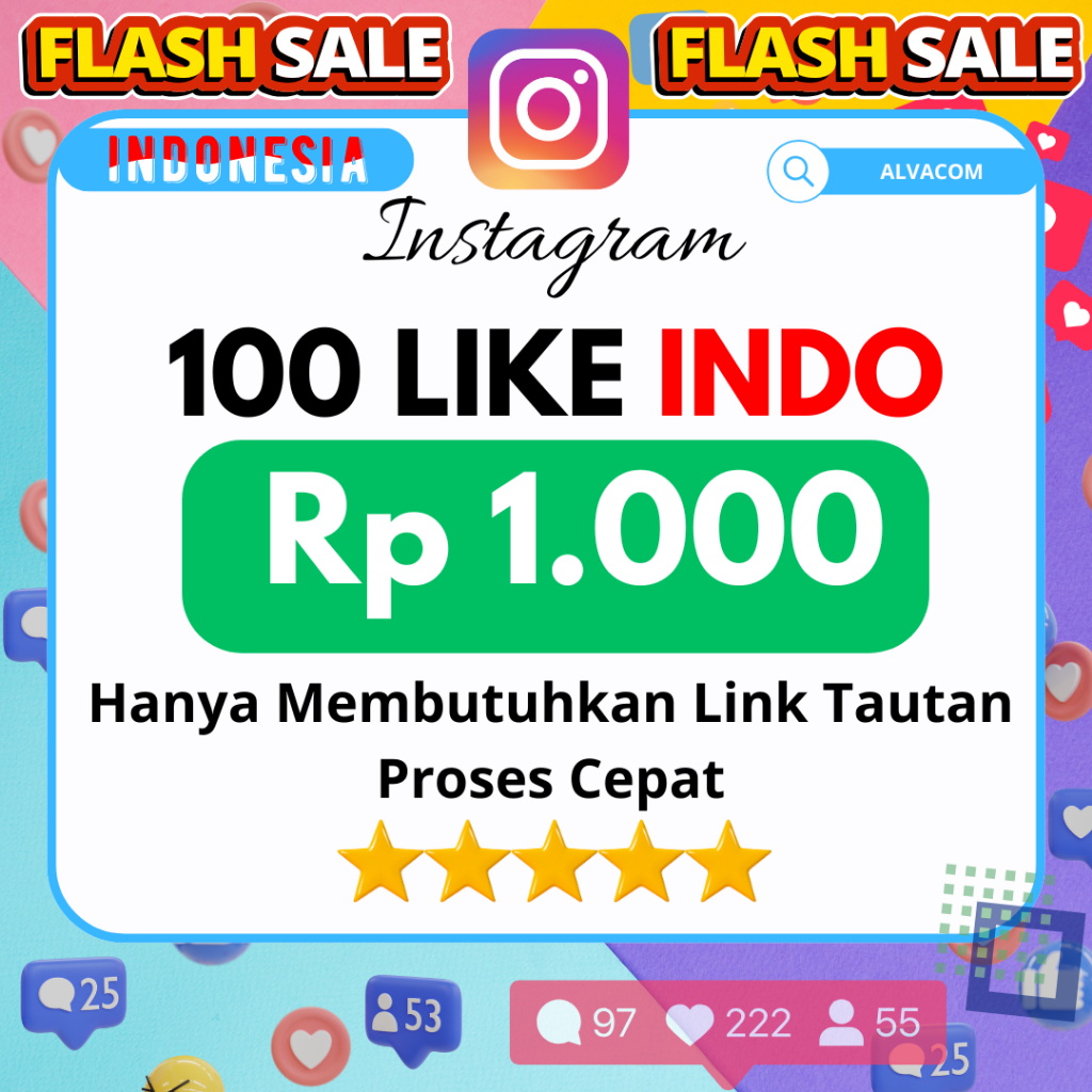INSTAGRAM LIKE INDONESIA MURAH PROSES CEPAT REAL AKTIF