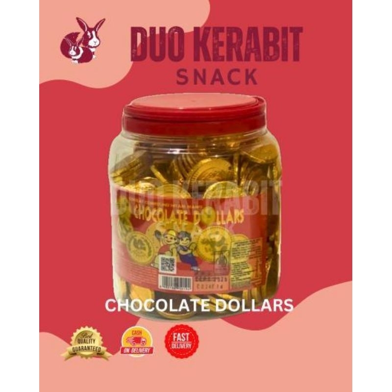 

Chocolate Dollars Duo Kerabit Snack 1 toples 665gram