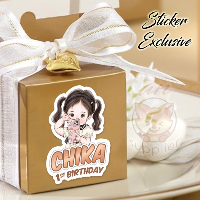 

50 STIKER / STICKER GIRLY 2-2 UTK BAG / BENTO / SOUVENIR ULTAH ULANG TAHUN