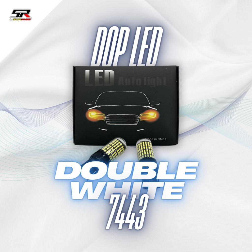 DOP LED DOUBLE WHITE 7443 Lampu LED T20 7443 SUPER BRIGT Lampu LED Dajjal 7443 Lamp LED Terang Lampu