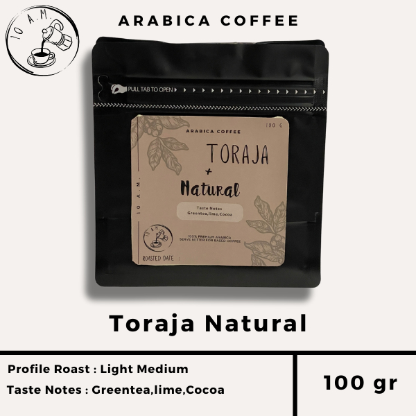 

10AM ROASTERY - Kopi Arabika Toraja Natural (100 gr)