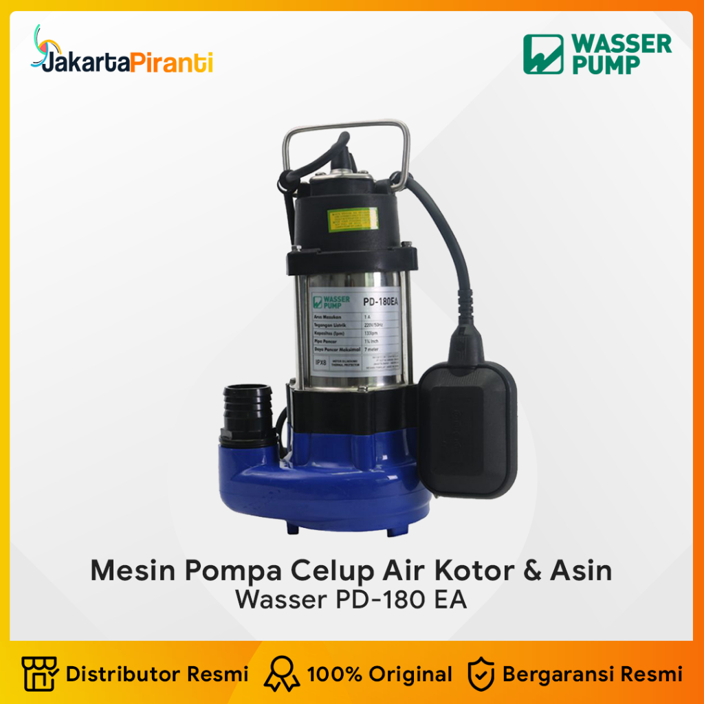 Pompa Air Celup Sirkulasi Air Kotor & Asin Wasser PD-180 EA Pompa Air Celup Sirkulasi Air Kotor Wass