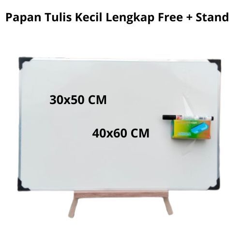 

Papan Tulis + Standing / Penyangga Tinggi 50 cm / Papan Tulis Gratis Spidol Penghapus