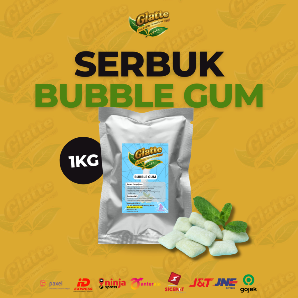 

Serbuk Minuman Bubble Gum Glatte / Powder Plain Glatte Bubble Gum
