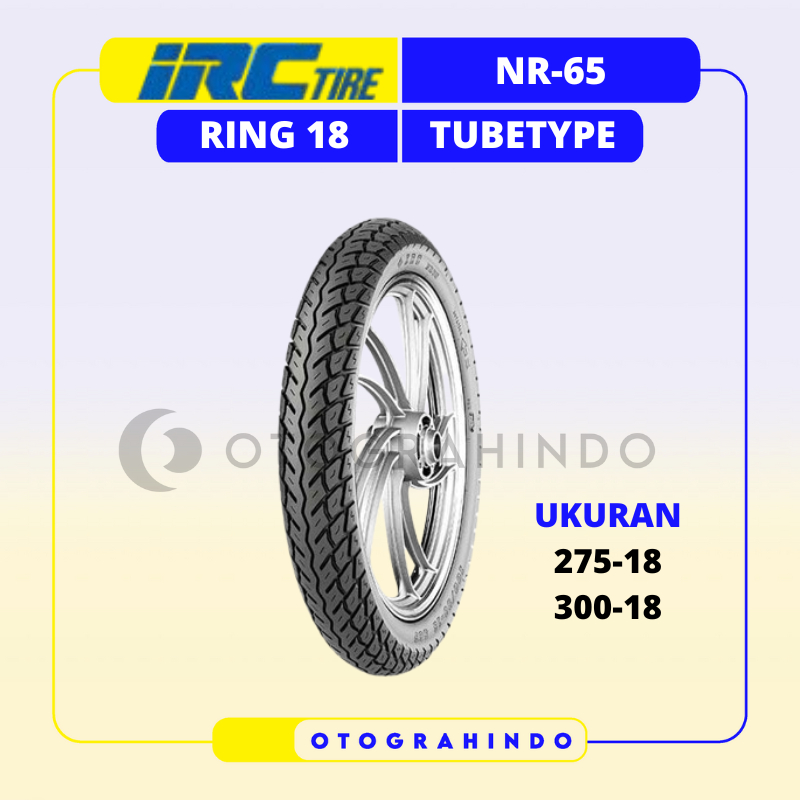 BAN LUAR SEPEDA MOTOR IRC NR65 UKURAN 275 300 RING 18 TUBETYPE BAN MOTOR SCORPIO