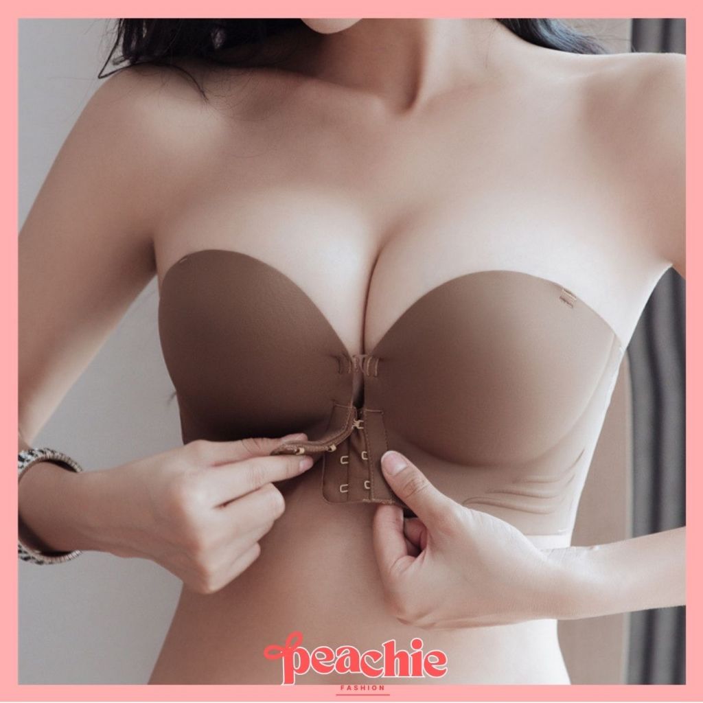 PROMO PEACHIE BR1981 Bh Bra Wanita Sexy Seamless Full Cup Tanpa Kawat Pengait Depan Tali Lepas
