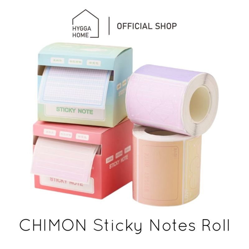 

Hygga Home CHIMON Sticky Notes Roll Cute Aesthetic Pull Out Sticker Memo Paper