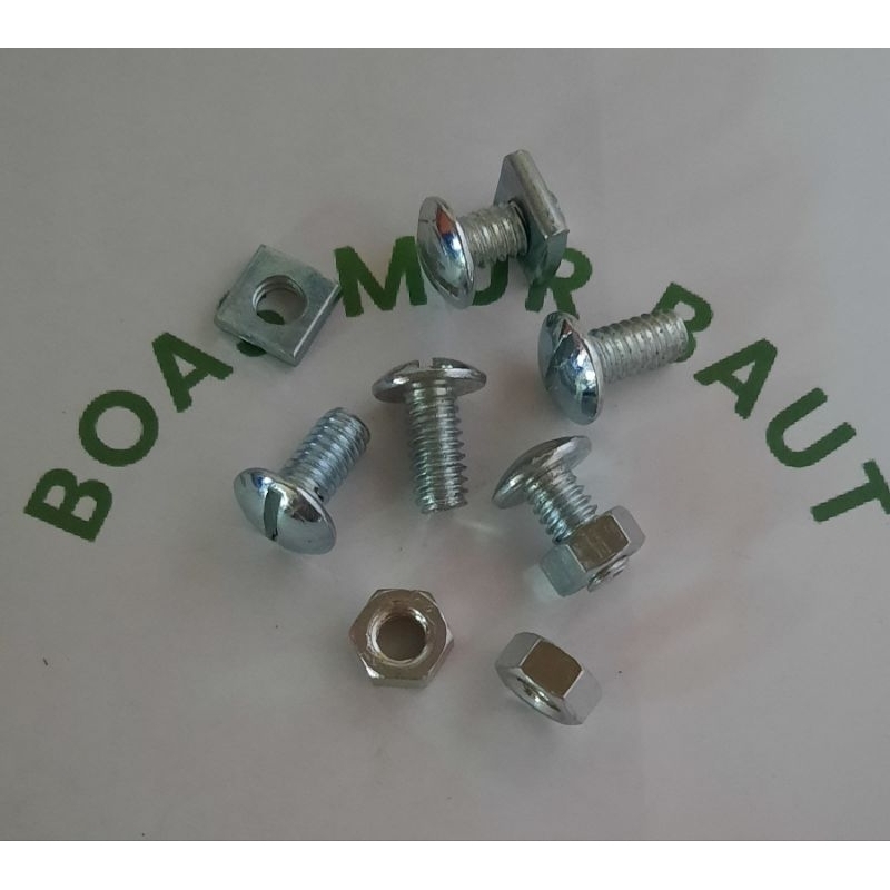Baut plat nomor isi 100 pcs / baut seng / baut seng 1/4x1/2 / boasmurbaut
