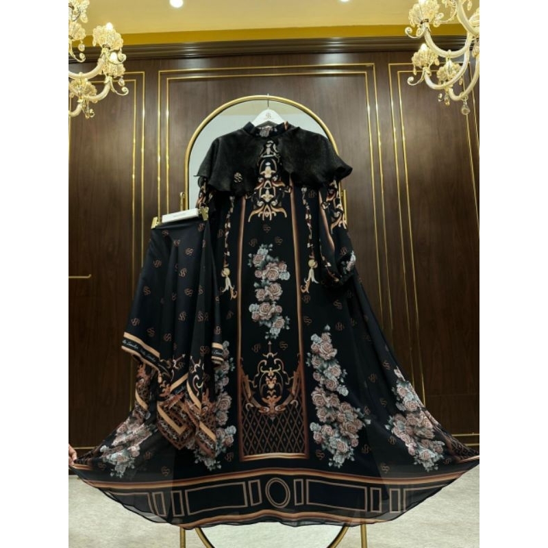 baju lebaran dress set hijab classic by ORI shellasaukia