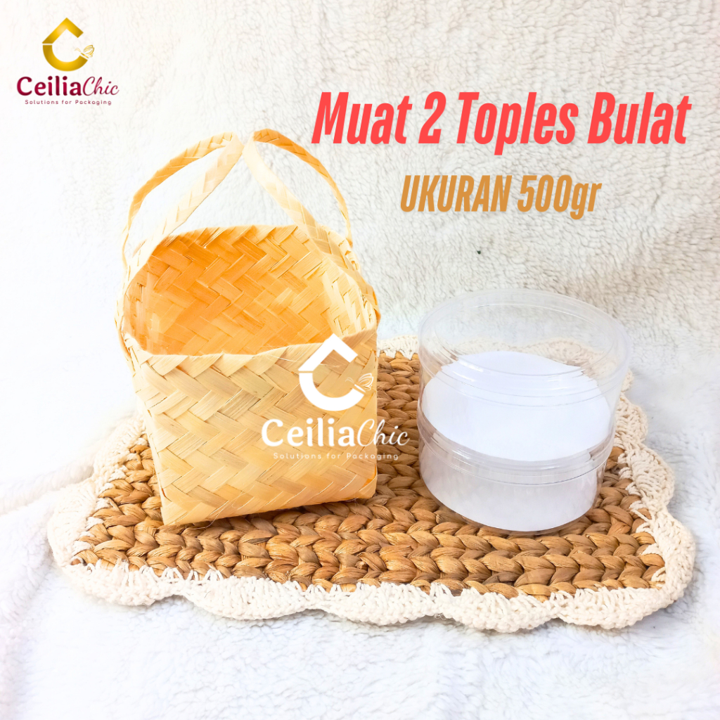 

Tas Rapat Mini 15X15cm Packaging Hampers KueKering 500gr Goodiebag Parcel Lebaran Idul Fitri